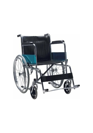 Abc Derm Tekerlekli Sandalye Deri Döşeme Katlanabilir Engelli Sandalyesi