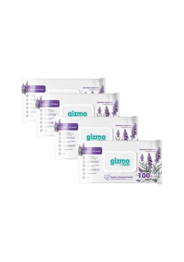 Gizmo Clean Yüzey Temizlik Havlusu Lavanta Kokulu 4 Paket 400 Yaprak Beyaz