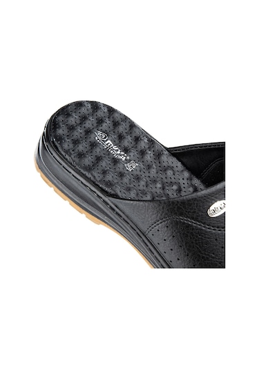 Muya Shore Çok Amaçlı Kaymaz Taban Topuk Dikeni Ortopedik Sabo Kadın Terlik Siyah