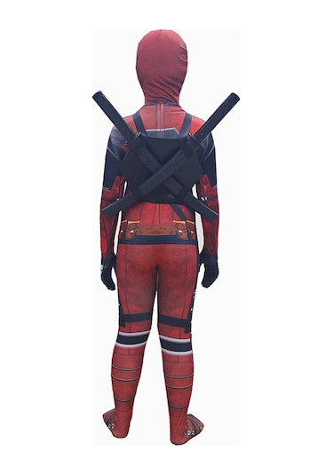 Çocuklar İçin Deadpool Kostümleri, Cadılar Bayramı Kıyafeti Cosplay Partisi Deadpool Kostümü, 5-13 Yaş Çocuklar İçin Deadpool Bodysuit Tulum Cosplay Seti V Ilx