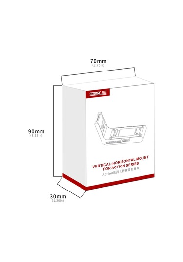 Djı Osmo Action 5 Pro / 4/3 Startrc L-şekilli Manyetik Hızlı Bırakma Braketi İçin Siyah