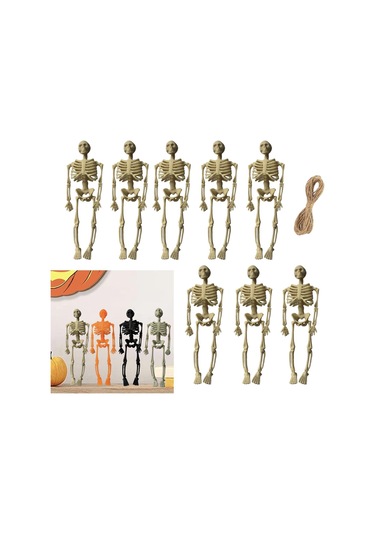 Homyl Cadılar Bayramı İskelet Figürleri Kafatası Heykelleri 14cm