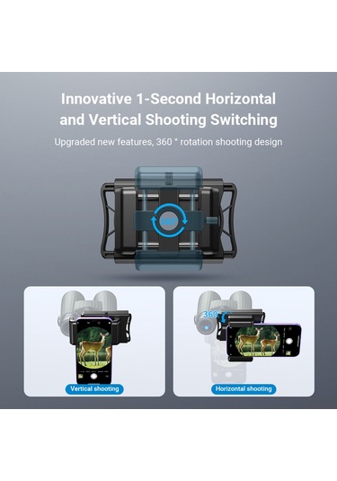 Yaozixa Apexel Apl-f002x Teleskop Telefon Bağlantısı: 23-50mm Gözlük Çapı, 66-95mm Telefon Genişliği, Bluetooth Şerit, Siyah Pa+gf Malzeme