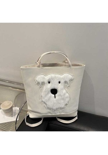 Luckydog Kanvas Çanta Büyük Kapasiteli Sonbahar Kış Üniversite Ders İşe Gidiş Çantası Moda Çok Yönlü Sırt Çantası Mavi MAvi