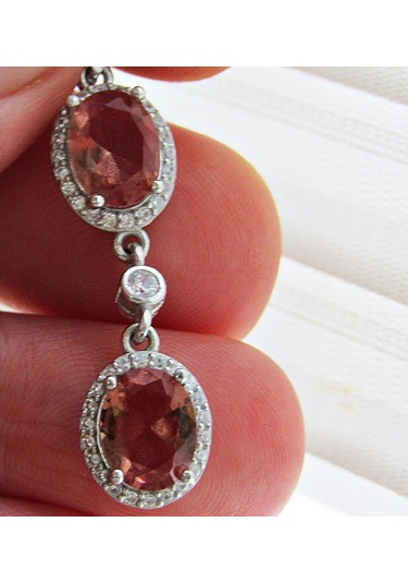 Zultanit Taşlı Gümüş Oval Mekik Damla Kadın Kolye Küpe Seti