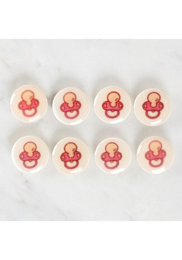 Loren Crafts 8'li Emzik Düğme - 1005