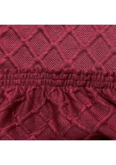 Reedark Yıkanabilir Kısa Sandalye Kılıfı - Elastik Kumaş, 45-60cm, Şarap Kırmızısı Diğer