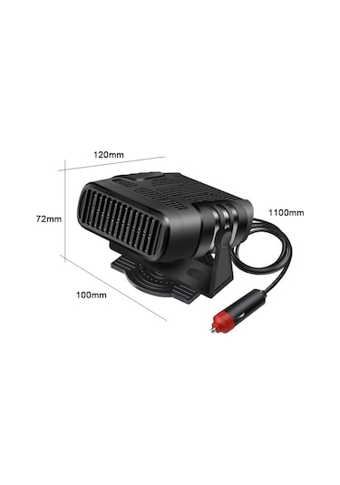 Padalink Hızlı Isıtma Ve 360 Derece Dönebilen Araç İçi Isıtıcı Ve Fan Kombinasyonu 12v Çift Kademeli