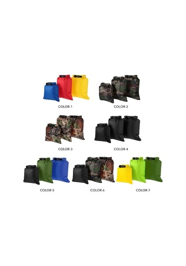 Novahub 3'lü Su Geçirmez Çanta Seti 3l+5l+8l - Kamp, Yürüyüş Ve Seyahat İçin Hafif Kuru Çantalar Çok Renkli, Küçük Boyutlu Çok Renkli