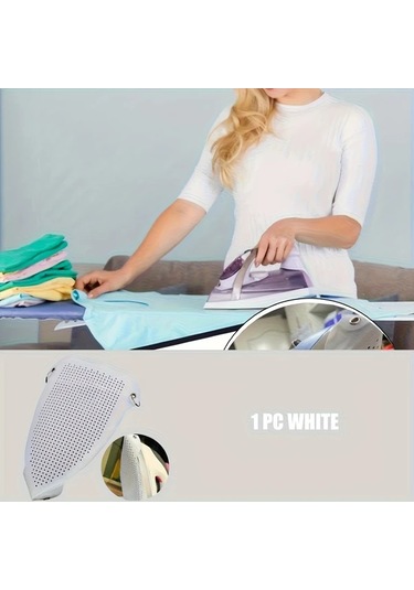 Topnotch Beyaz Ütü Kılıfı - Delikli Teflon Ütü Koruyucu Tüm Kumaşlar İçin Evrensel