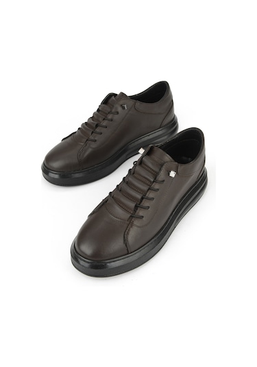 Ziya, Erkek Hakiki Deri Sneaker 153423z73 Kahve 153423z73 300 Kahve
