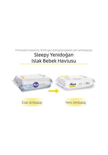 Sleepy Yenidoğan Islak Bebek Havlusu 12 x 40'lı 480 Yaprak