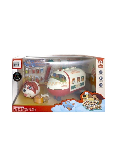 Sesli Sevimli Köpek Ve Yolcu Uçağı - Kahverengi