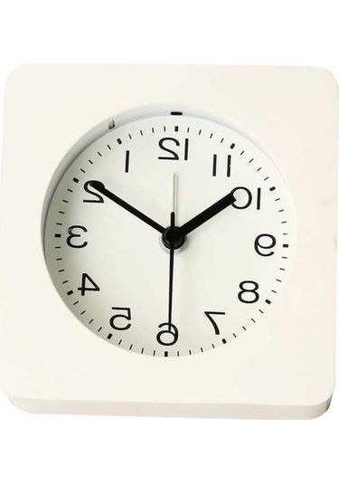 Trendooze Yatak Suntek Sessiz Saati, Saat Masa İçin Çocuk Çalar Beyaz Basit & - Tb