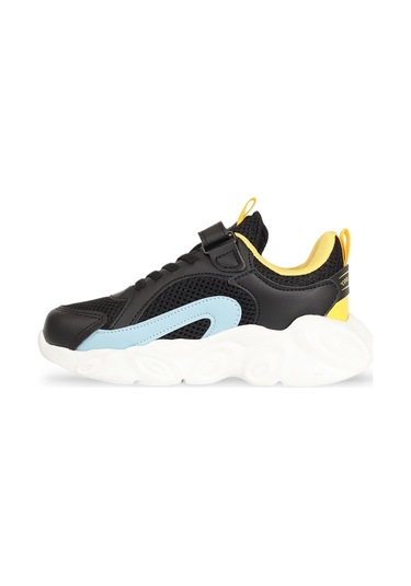 Kidessa 1968 Anatomik Tabanlı Unisex Çocuk Günlük Spor Ayakka Siyah