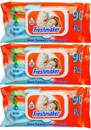 Freshmaker Islak Havlu Mendil 90 Lı Avantaj Paket 3 Lü 270 Yaprak