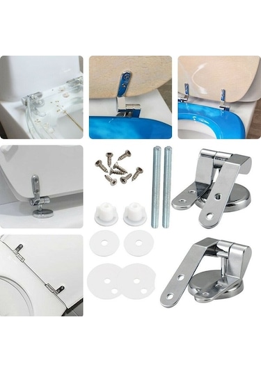 Tongxida Krom Klozet Bağlantı Parçaları, Yedek Menteşe Ve Kapağı, Klozet Kapağı Menteşesi, Tuvalet Bağlayıcı Aksesuarı Gümüş