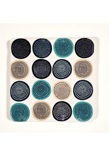 Şeker Portakalım Dekoratif Figürlü Doğal Taş Banyo Gider Kapağı 3 Çok Renkli