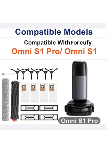Xiaaokeji Eufy Omni S1 Pro Robot Süpürge Yedek Parçaları Ana Fırça İçin 17 Adet