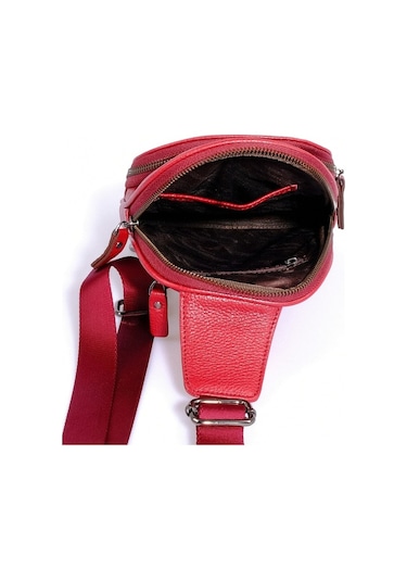 Kadın Çanta Hakiki Deri Kırmızı Askılı Kangaroo Kıngdom 8155-Kr