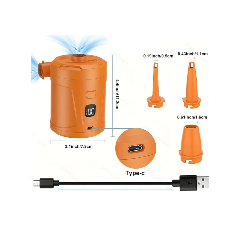 Willowhaven Siyah Kablosuz Taşınabilir Çift Amaçlı Elektrikli Hava Pompası Yüzme Havuzu Şişme Yatak Ve Simit İçin