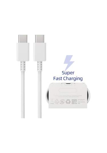 Galaxy S21 FE Uyumlu Type-C to Type-C Super Hızlı Şarj Kablosu 2 Metre 3.0A -İthalatçı Garantili