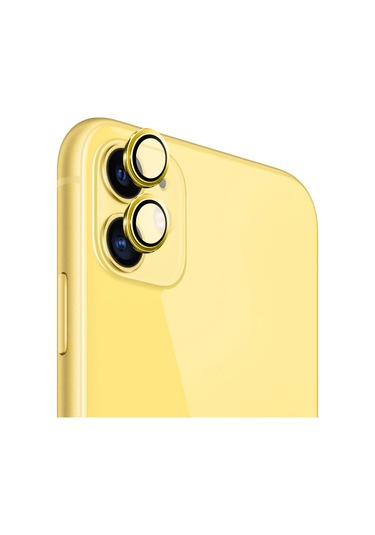 Safeus Safir Temperli Kamera Lens Koruyucu, Apple Uyumlu iPhone 11 İle Sarı