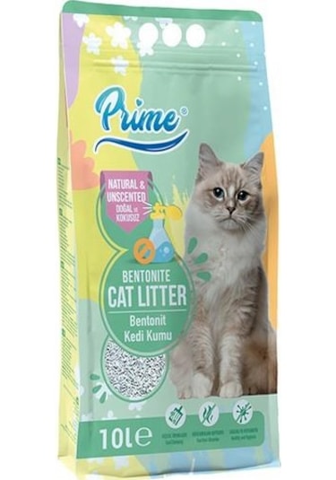 Prime Kokusuz Topaklaşan Kalın Bentonit Kedi Kumu 10 L