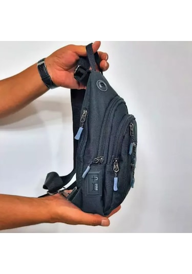 Ogdo - Tek Omuz Askılı Polyester Sırt - Göğüs Çantası - Body Bag - 3473 Sarı