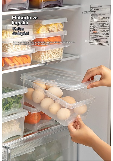 Buzdolabına Özel Taze Tutma Saklama Kutusu, Mühürlü Kutu