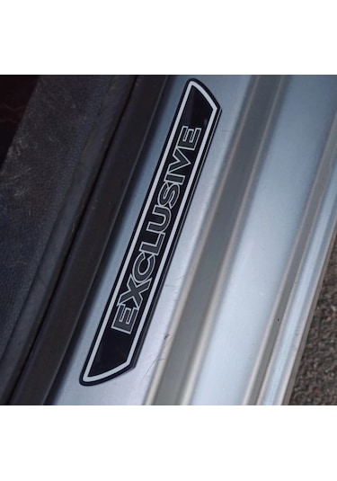 Citroen Cactus Pleksi Kapı Eşiği 4'lü Set Ön Arka Pianoblack Exclusıve Yazılı Fs