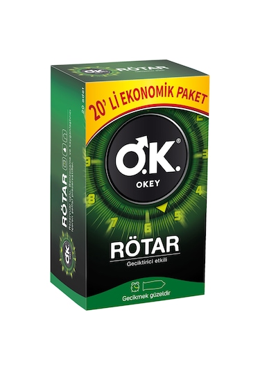 Okey Nirvana Prezervatif +  Okey Rötar Prezervatif 2 x 20'li