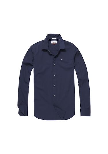 Tommy Hilfiger Tjm Streç Slim Fit Gömlek Lacivert