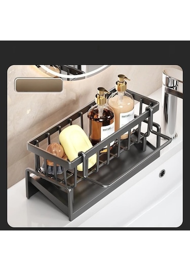 Dashanshop Beyaz Tezgah Altı Rafı - Dayanıklı Lavabo Organizatörü Ve Süngerlik beyaz