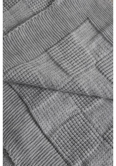 Plaid Gri Çift Kişilik Battaniye 200x220 15005 Gri