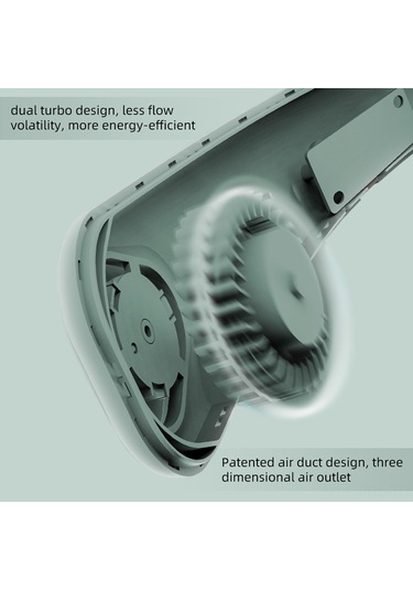 Padalink Yeşil Boylu Boyun Bağlı Fan - 360 Soğutma, Usb Şarjlı, Sessiz, Taşınabilir, Yaprak Yok, Spor Ve Seyahat İçin