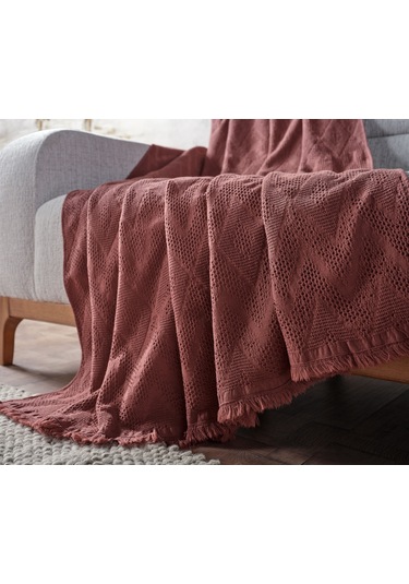 Adora Koltuk Şalı Gül Kurusu - 130x170 Cm