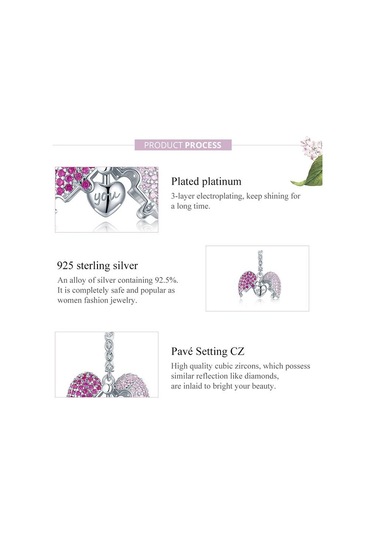 Wostu 925 Ayar Gümüş Sadece Seni Seviyorum Kalp Dangle Charm Fit Orijinal Bilezik Dıy Takı Gümüş