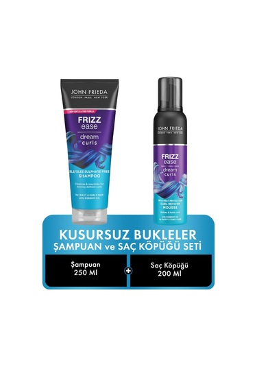 John Frieda Frizz Ease Dream Curls Kusursuz Bukle Şampuanı 250 ML + Saç Köpüğü 200 ML