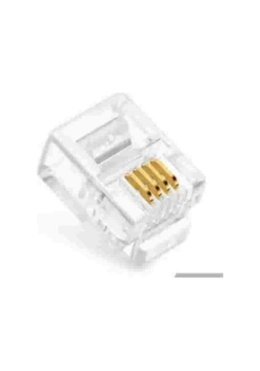 50 adet rj11 cat 3 6p 4c konnektör jack telefon konnektör