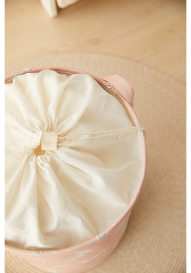 Ocean Home Textile Çocuk Odası Ağzı Büzgülü Deniz Kızı Oyuncak Sepeti 36 x 48 cm