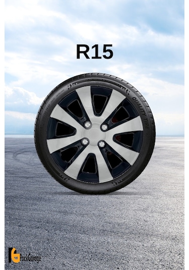 Chevrolet Aveo 15'' İnç Jant Kapağı 4 Adet Siyah Gri C101