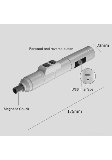 Symbee Mini Elektrikli Tornavida Seti - Type-c Şarjlı, 250 Rpm, Hassas Tamir Aleti
