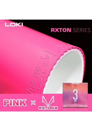 Pembe Lokı Rxton 3 Mavi Pembe Masa Tenisi Kauçuk Sivilce-güçlü Elastik Sünger İle Yapışkan Ping Pong Kauçuk Pembe