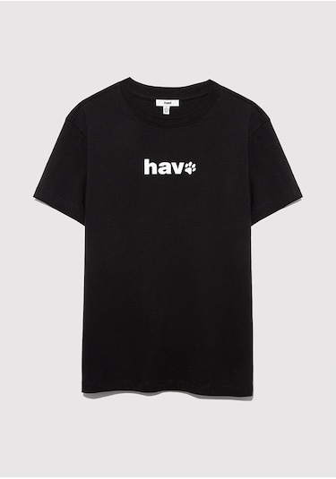 Mavi - Hav Baskılı Siyah Tişört 1613288-900 Siyah