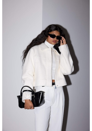 Defacto Regular Fit Polo Yaka Kaşe Mont E8630ax25auer128 Ekru