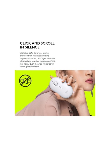 Reedark Logitech Pebble Beyaz Optik Mouse: İkili Bağlantı Bt + 2.4 Ghz , Ultra İnce Tasarım, 18 Ay Pil Ömrü, Sessiz Kaydırma Tekerleği