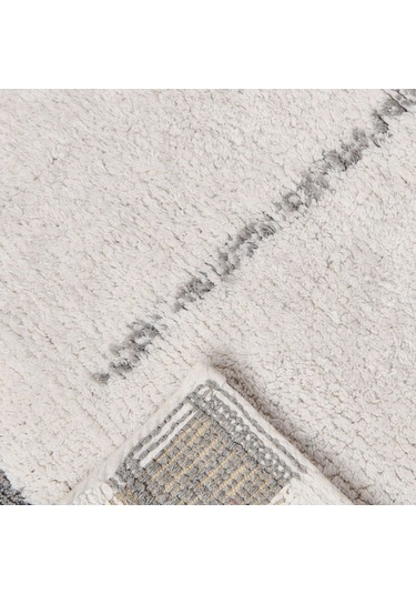 Evidea Soft Palm Tufting Banyo Paspası - Beyaz - 60x90 Cm Beyaz