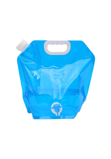 Geeksen 10l Mavi Çevre Dostu Katlanabilir Su Depolama Çanta, Yemek Dereceli Malzeme, Valfli,野营 Ve Araç İçin Taşınabilir Su Kutusu Mavi