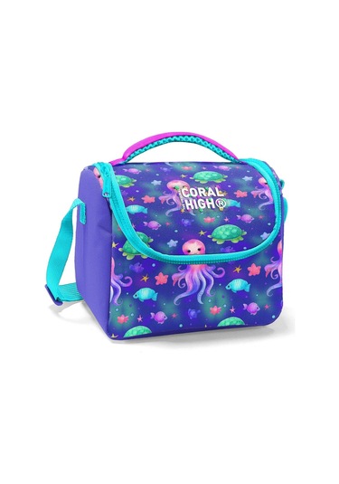 Coral High Beslenme Çantası 12783, Kız Çocuk, Lavanta Turkuaz Deniz Anası, Isı Yalıtımlı Lavanta - Turkuaz